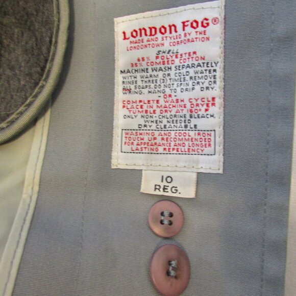VINTAGE Early 1970s London Fog Maincoats Trench Coat Size 10 - Picture 7 of 9
